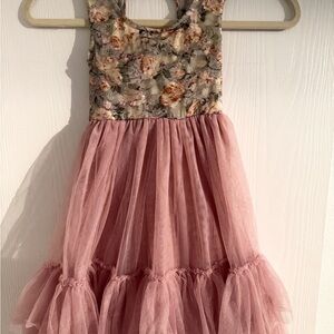 Floral Pink Kids Dress